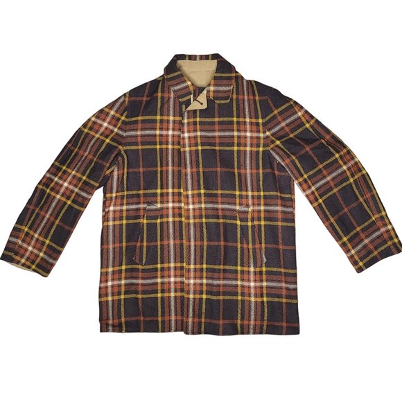 Pendleton vintage reversible wool plaid heavy winter mens jacket size Large/XL - Picture 16 of 16